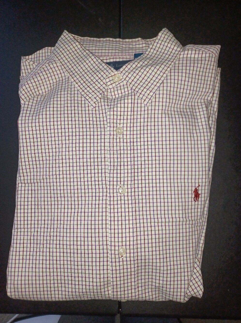 Polo Ralph Lauren Button Down Shirt Big Mans Size 2XL Check Pattern 2X